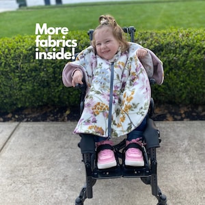 Children&#39;s Wheelchair Poncho, Kids Adaptive Coat, Wheelchair Cape