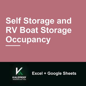 Self Storage Spreadsheet | Economic Occupancy, Rent Roll, RV Boat Storage, Delinquency, Excel & Google Sheets