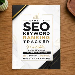 Website SEO Keyword Ranking Tracker Printable, Digital Download for Remote Workers, Seo Tracking Printable, Website Seo Planner