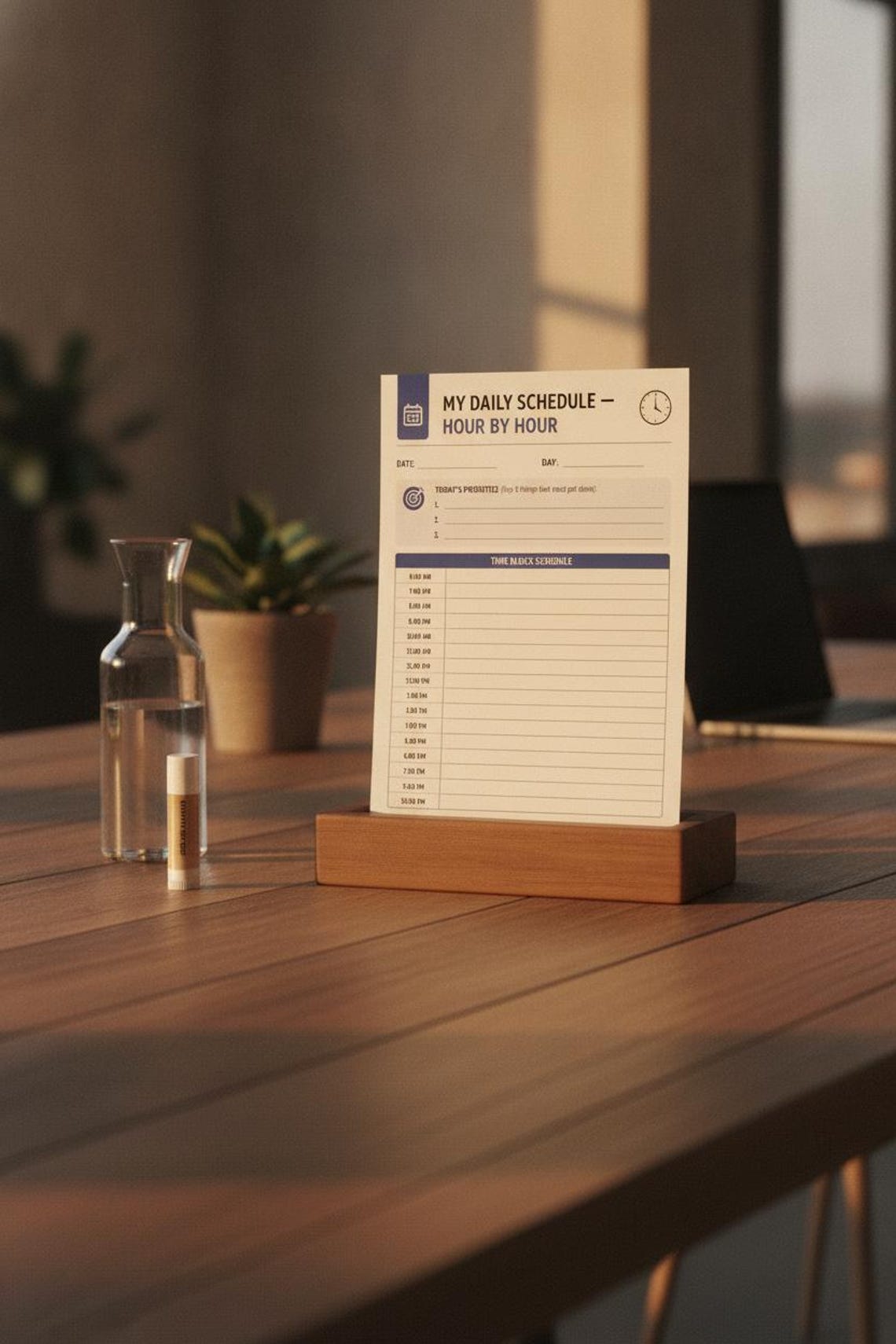 Daily Schedule Template Printable, Student Time Management Organizer ...