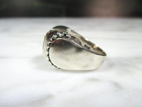 Vintage solid sterling silver square cut faceted … - image 12