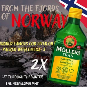 Möller’s Tran Natural Cod Liver Oil – 2 × 500 ml