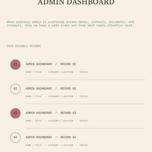 Life Admin Organizer – 3 motywy, połączone + plik PDF do druku