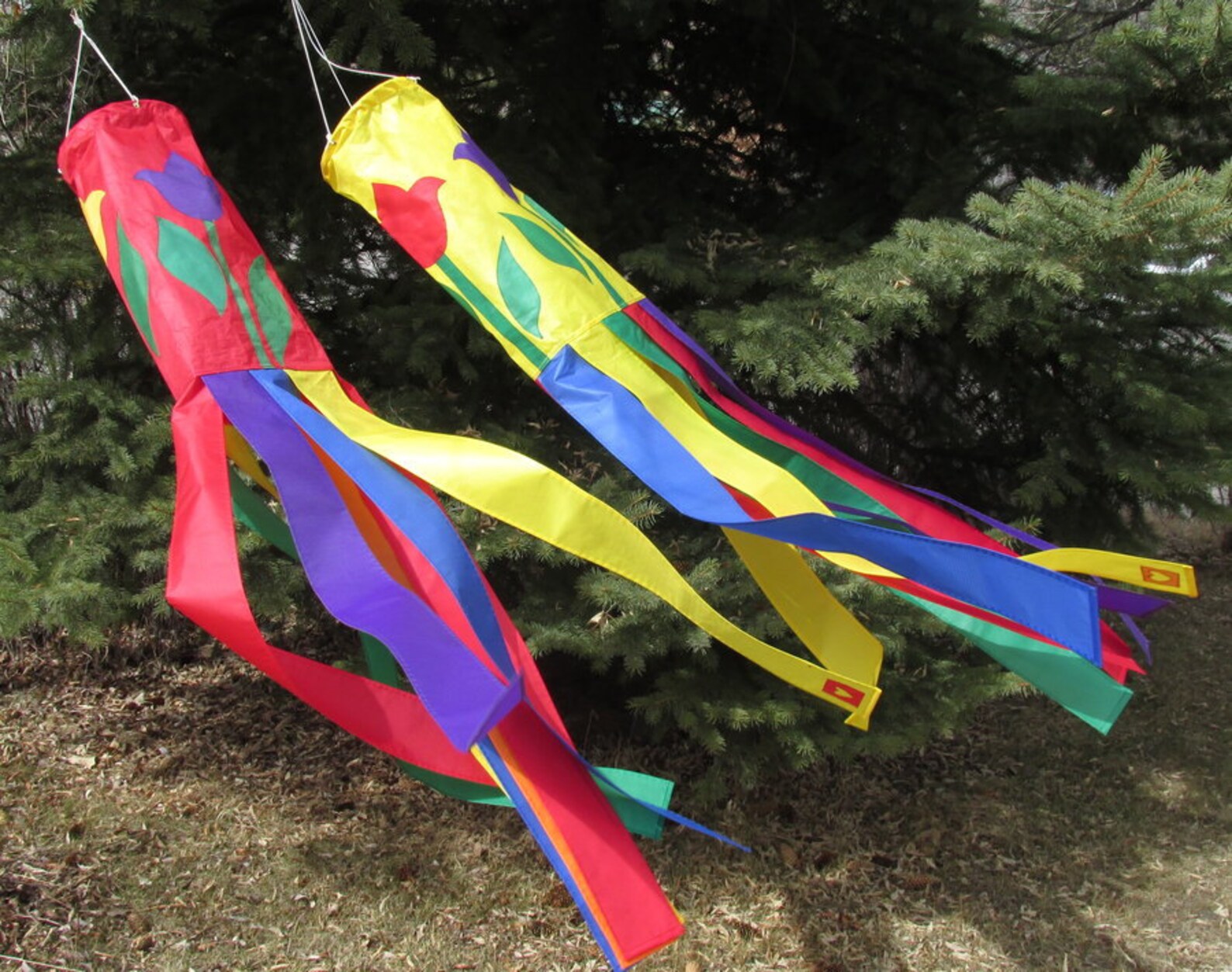 3 Tulips Windsock 6 Ft Ripstop Nylon Spinnaker Cloth Etsy