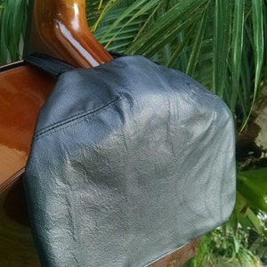 Black Leather MINI Cellobib