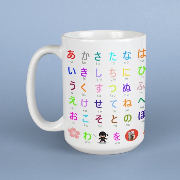 Japanese Hiragana  Katakana Mug