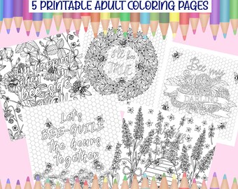 wallpapers Honey Bee Bee Coloring Pages For Adults bee adult coloring etsy
