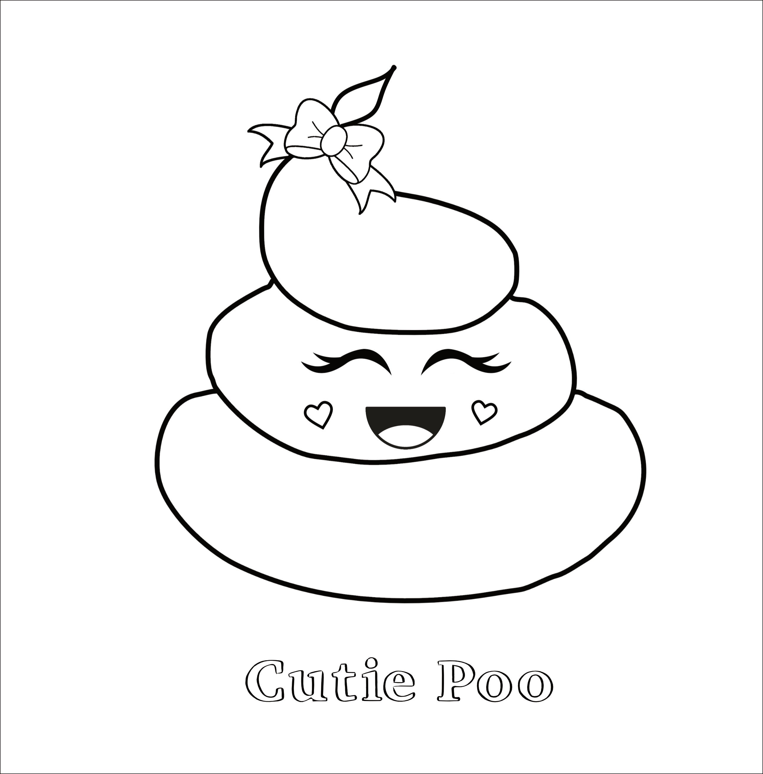 Poop for Girls Printable Coloring Pages With Cute Funny Poop | Etsy