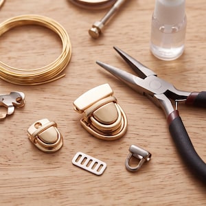 Metal Duckbill Push Lock Clasp Silver Gold Gunmetal Finishes for DIY Bag Crafting Projects