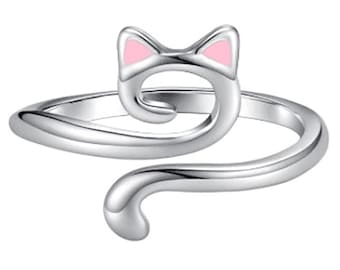 Adjustable Cat Ear Yarn Ring: Knitting Crochet Tension Guide Tool