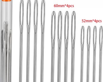 Large Eye Sewing Needles Kit, Big Eye Hand Stitching for Yarn, Embroidery, Beading, Household