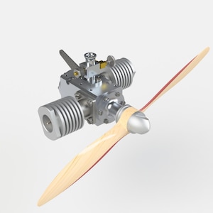 Boxer Two-Stroke RC Engine SolidWorks 2021 CAD Model
