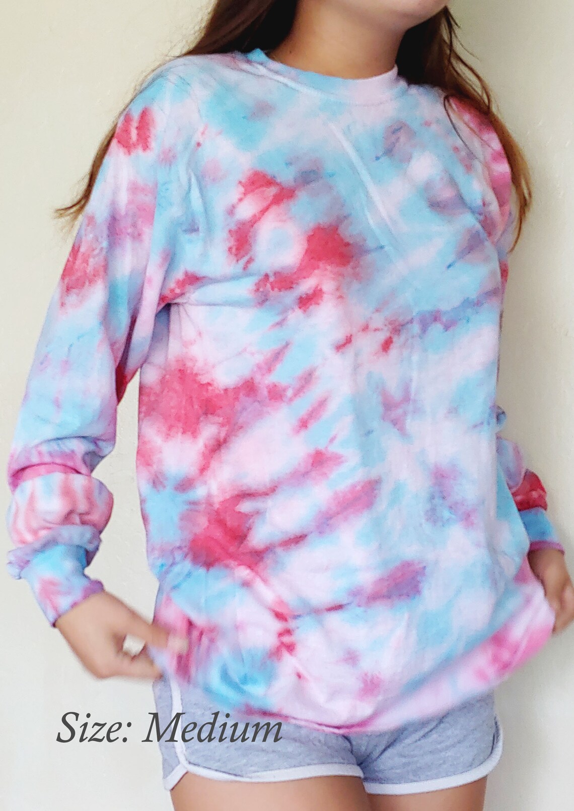 white long sleeve shirt for tie dye