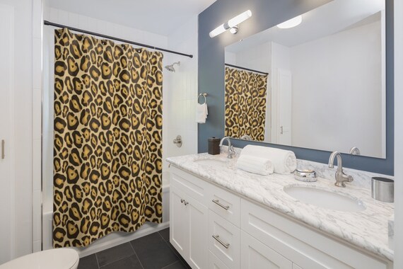 Animal Print Shower Curtain Jaguar Leopard Cheetah Print Etsy