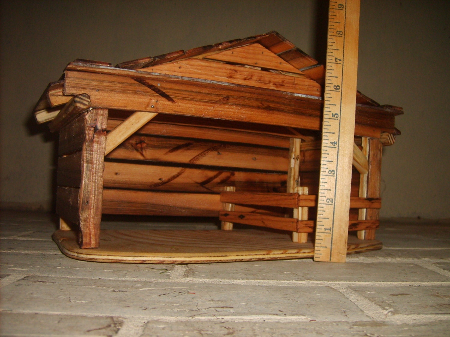 Wooden Creche Nativity Stable Etsy