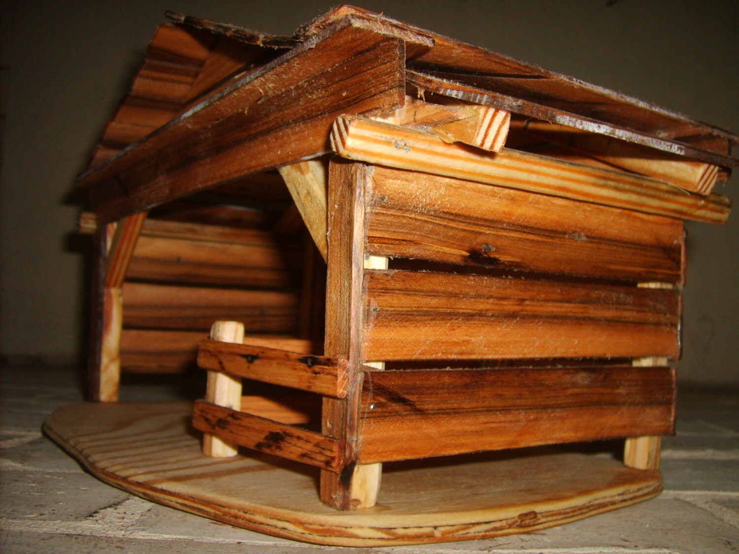 Wooden Creche Nativity Stable Etsy