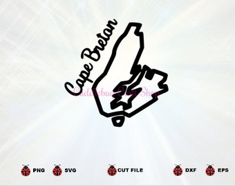 Cape Breton Island  Silhouette Cricut SVG Digital file Quote svg Saying Clip art Vector DXF Pdf Jpg Png Eps