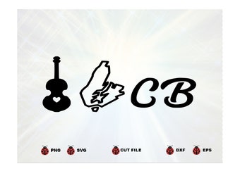 Fiddle Love Cape Breton Silhouette Cricut SVG Digital file Quote svg Saying Clip art Vector DXF Pdf Jpg Png Eps