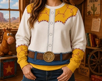 Sudadera de vaquera Jessie, disfraz de Jessie para Halloween, atuendo de cosplay de personaje del Oeste, atuendo para fiesta de Halloween, regalo para ella.