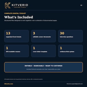 SaaS Tech Job Search Tracker, ATS Resume Template, Cover Letter, Interview and Application Toolkit image 1