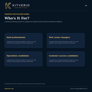 SaaS Tech Job Search Tracker, ATS Resume Template, Cover Letter, Interview and Application Toolkit image 7