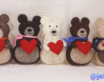 Bear Hug in a box, fun loving little gift, a perfect pocket or purse companion