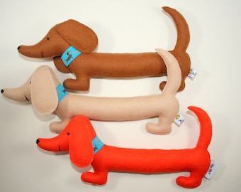 Stuffed Toy Dachshund, babyshower gift, doxiefan