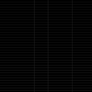 May include: A digital spreadsheet interface featuring a dark gray background with a vertical column of white numbers ranging from 21 to 57. The grid consists of thin, light gray horizontal and vertical lines forming empty rectangular cells.