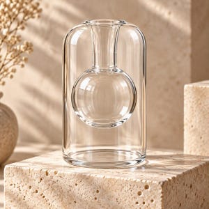Modern Glass Diffuser Vessel | Minimalist Home Décor, Floating Reservoir Design