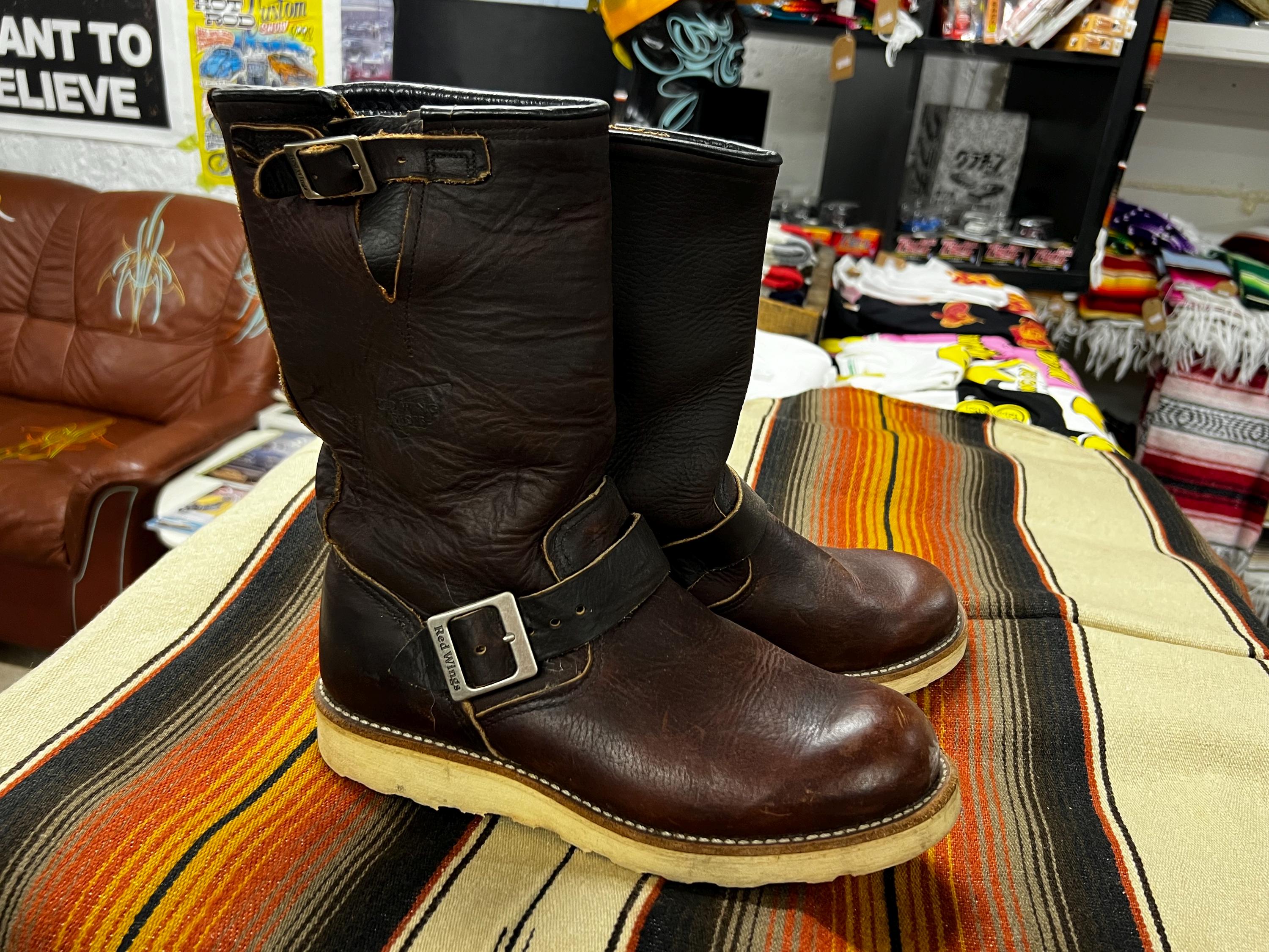 Red Wing 2970 Engineer Boots, Briar Oil Slick Leather (7US/39EU