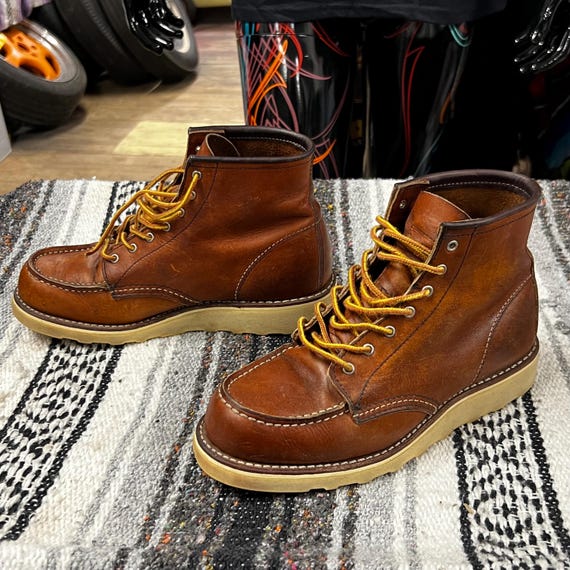 RED WING 3375, Red Wing Moc Toe Boots, Women's 7.5US 38EU B, Oro