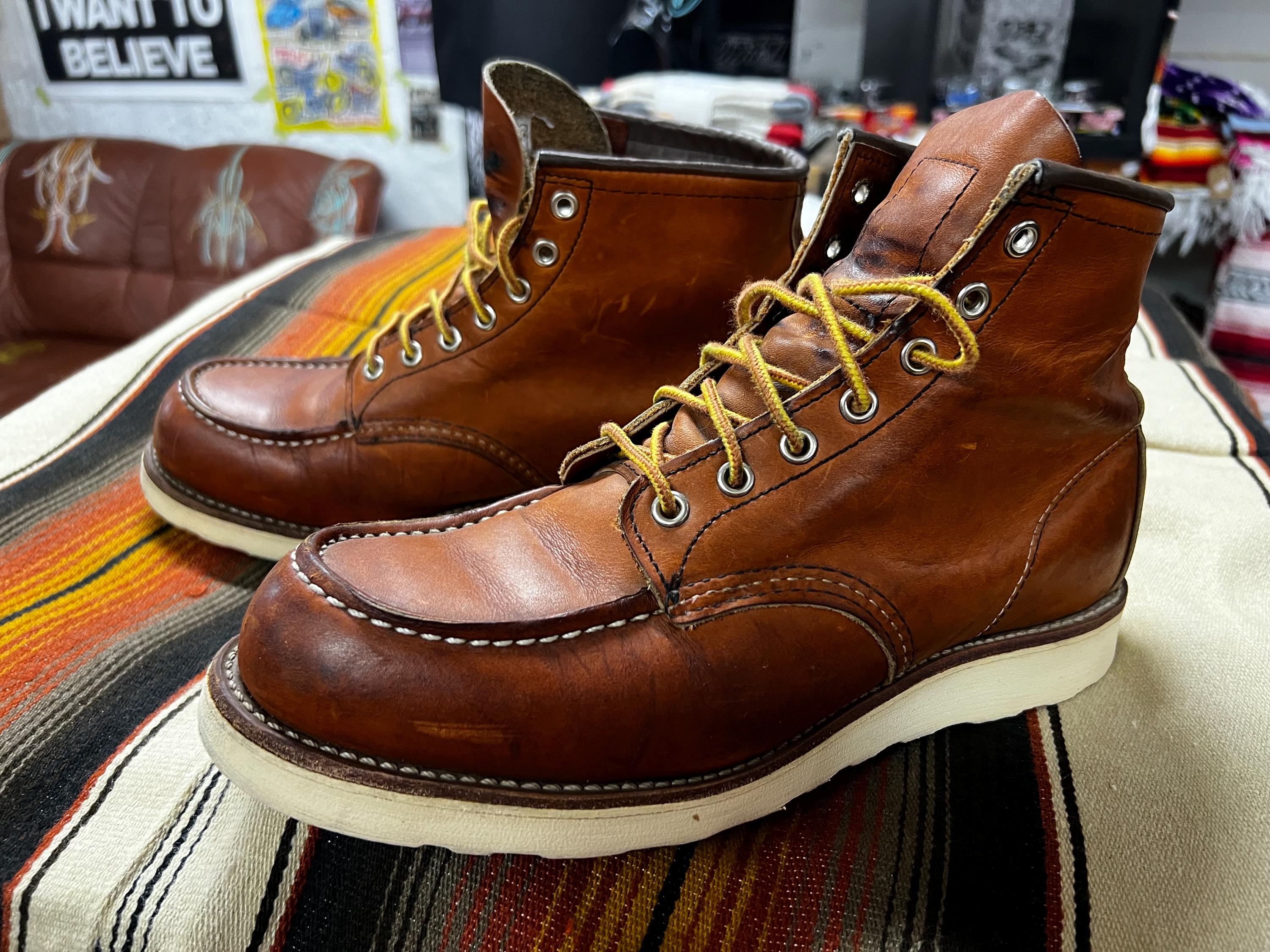 RED WING 875 Moc Toe Vintage Men's 9.5US 42.5EU D Workwear Oro