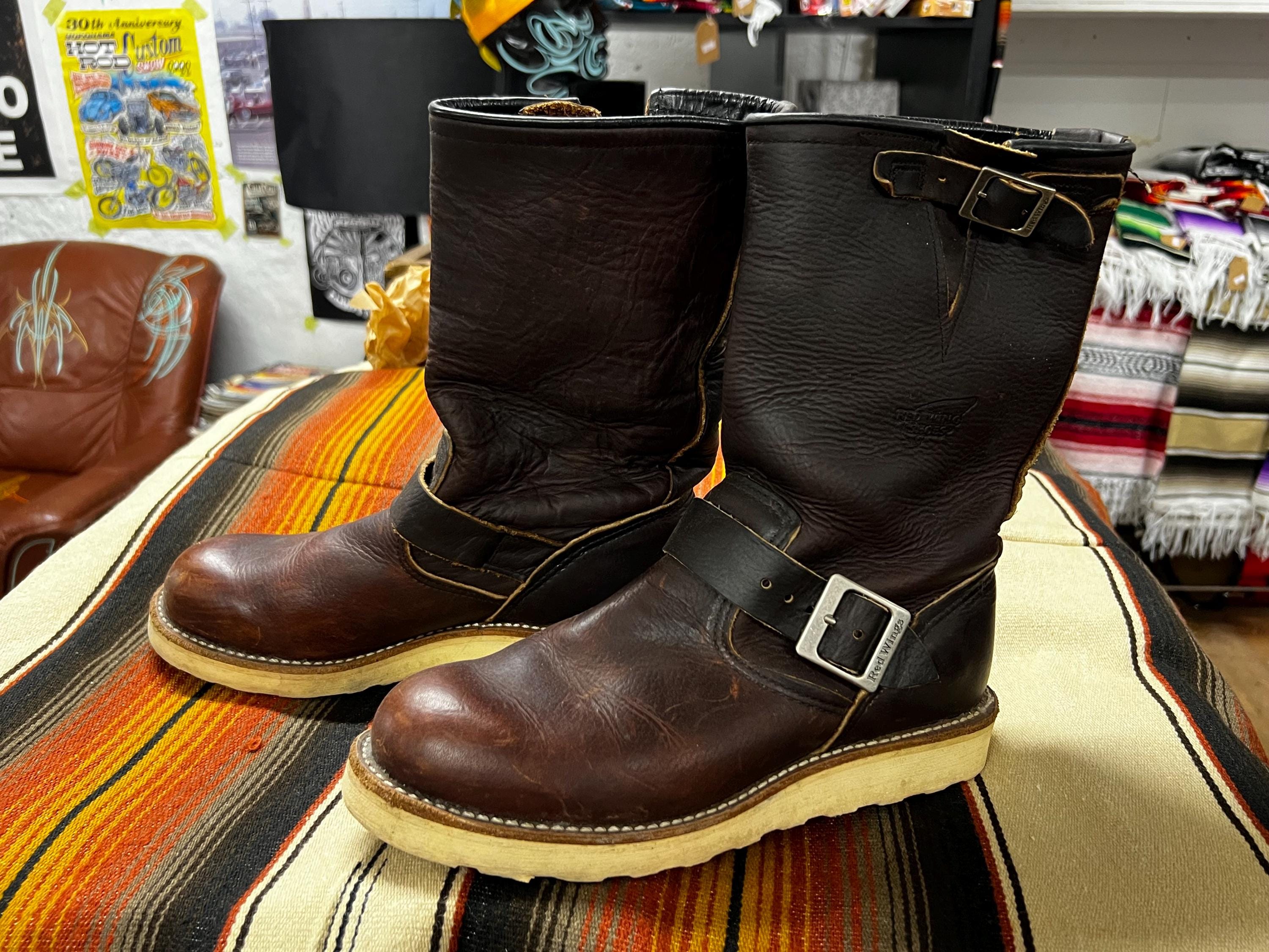 Red Wing 2970 Engineer Boots, Briar Oil Slick Leather (7US/39EU
