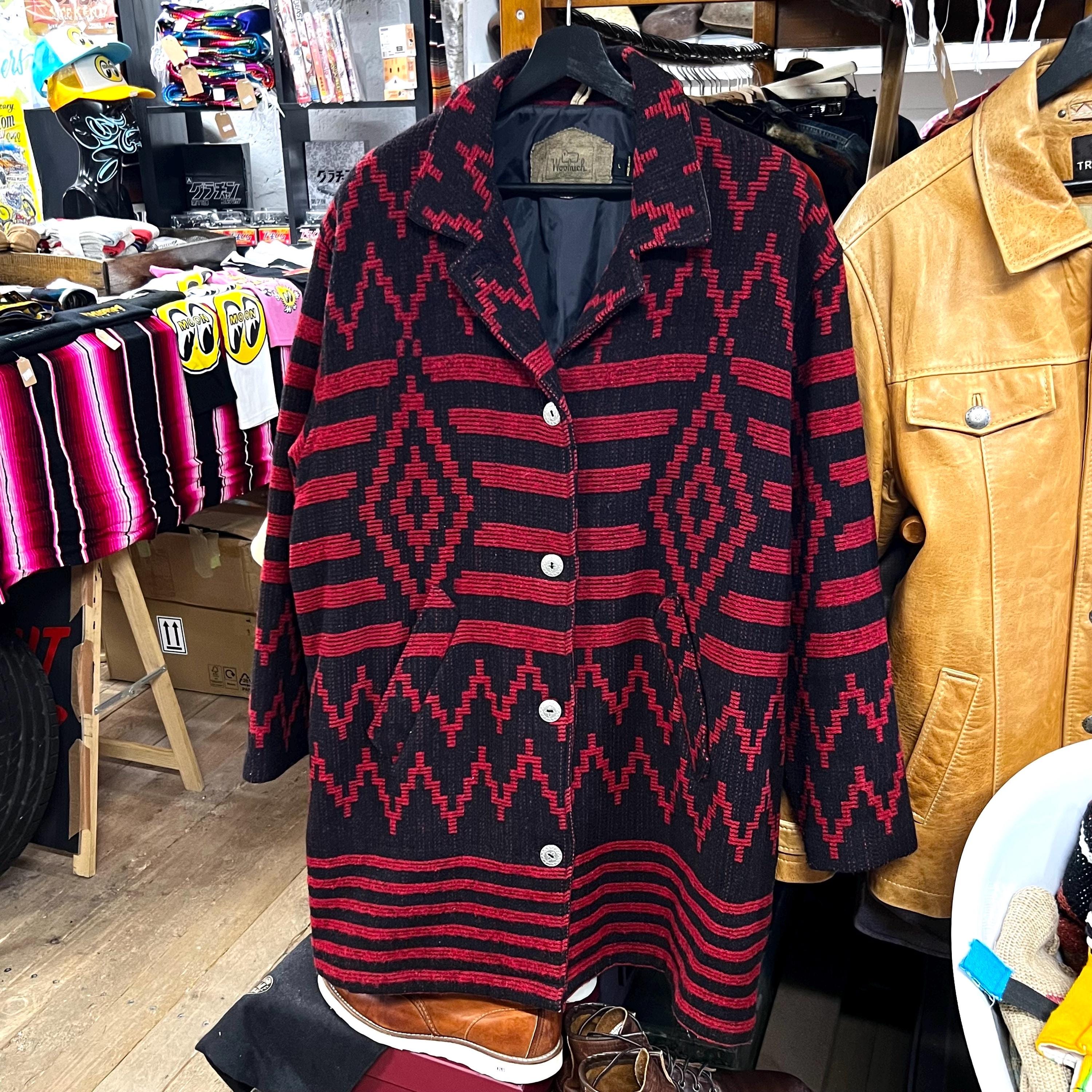 ジャケット・アウター WOOLRICH Native Pattern Wool Long Coat Vintage Woolrich wool Yellowstone Navajo Aztec Wool Coat