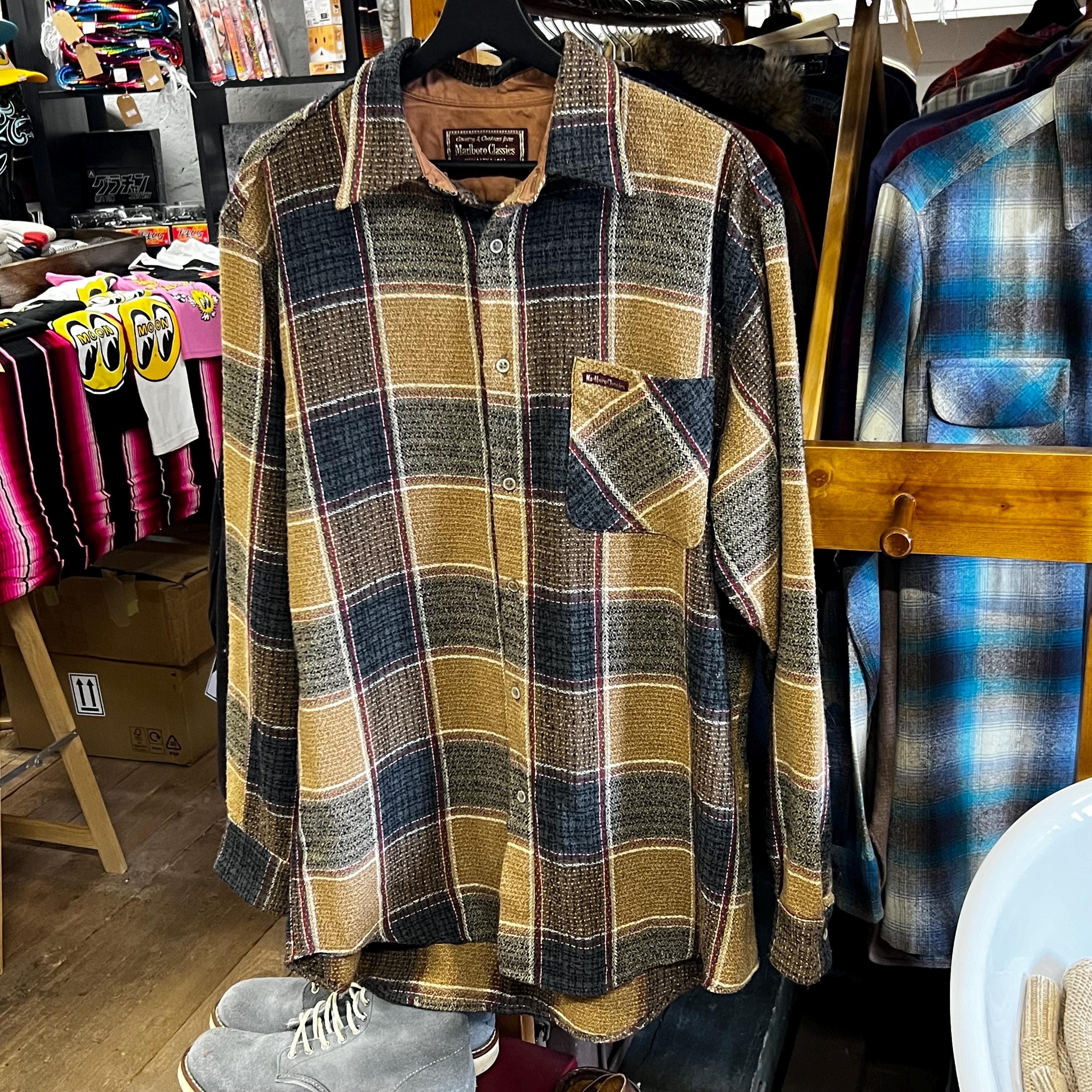 80s Marlboro Leisure Wear カーディガン 48 ブラウン Vintage Marlboro Jacket Mens Medium Brown Corduroy Sherpa Lined