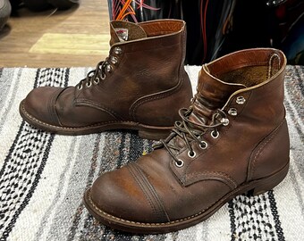 Size 9.5D (42.5 EU) Red Wing 2906 Lineman Brown boots Made In USA 