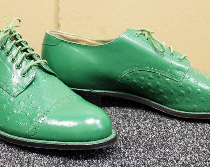 Stacyadams Men's Shoes of Distinction Green Ostrich Etsy