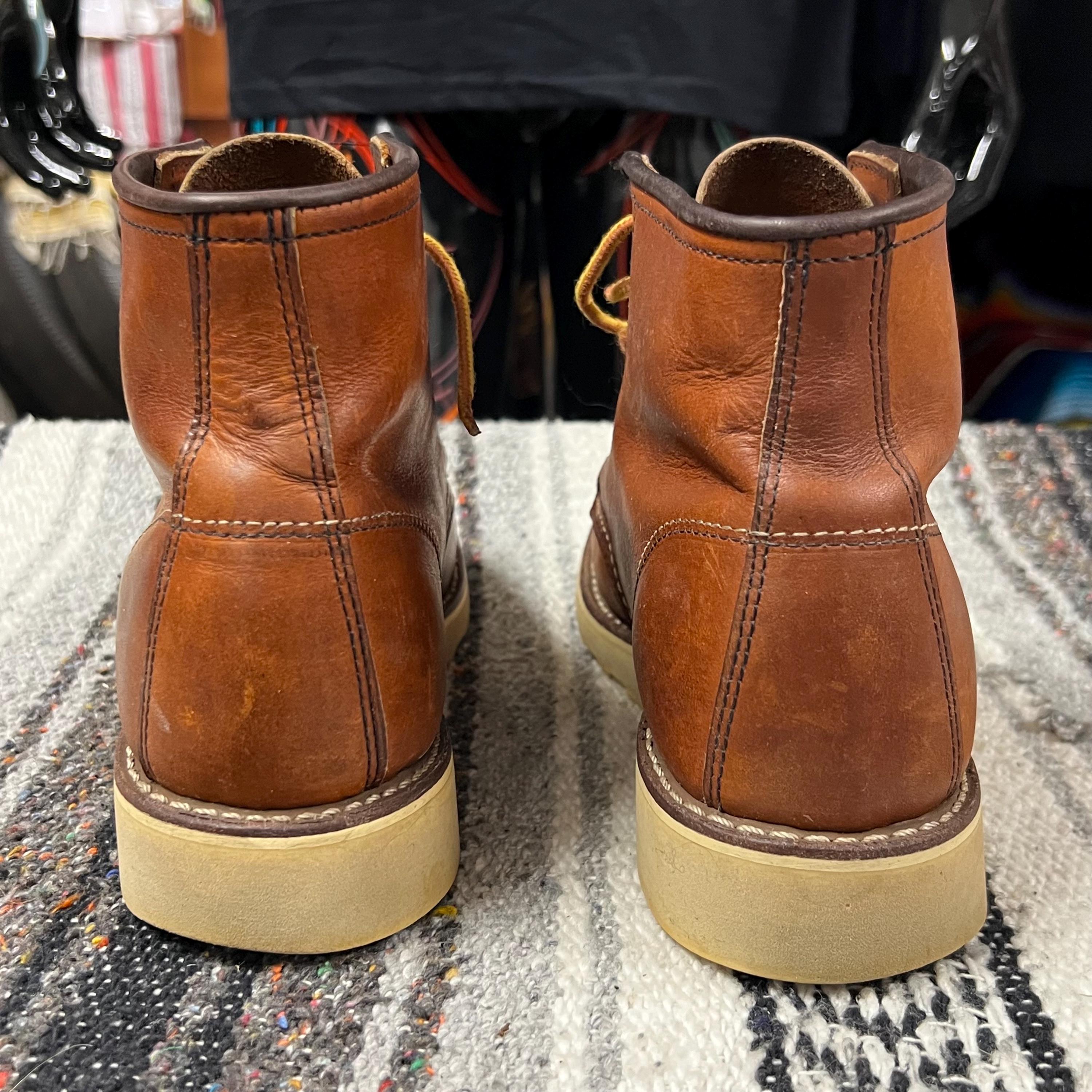 RED WING 3375, Red Wing Moc Toe Boots, Women's 7.5US 38EU B, Oro