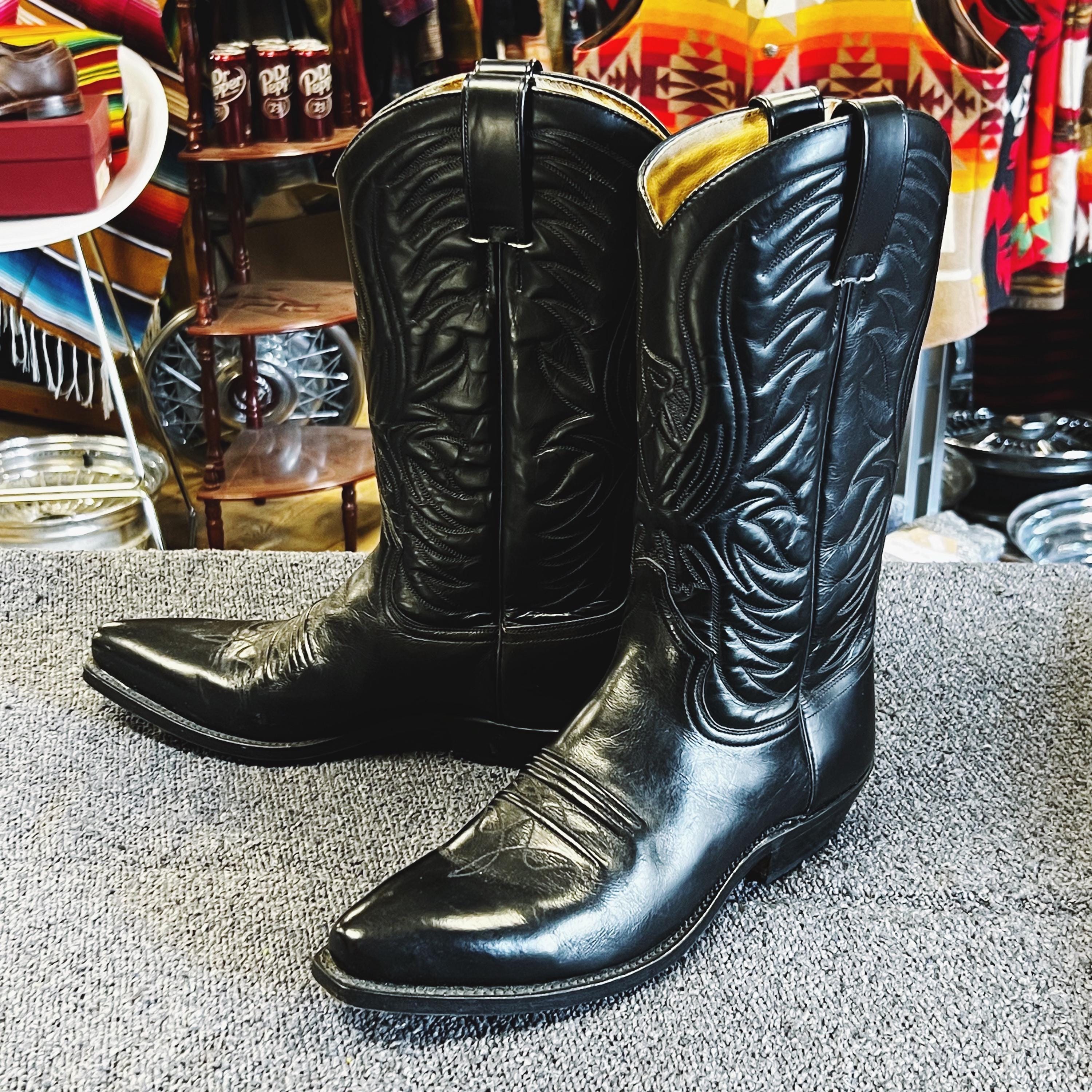 Leather cowboy boots made in spain - Etsy 日本