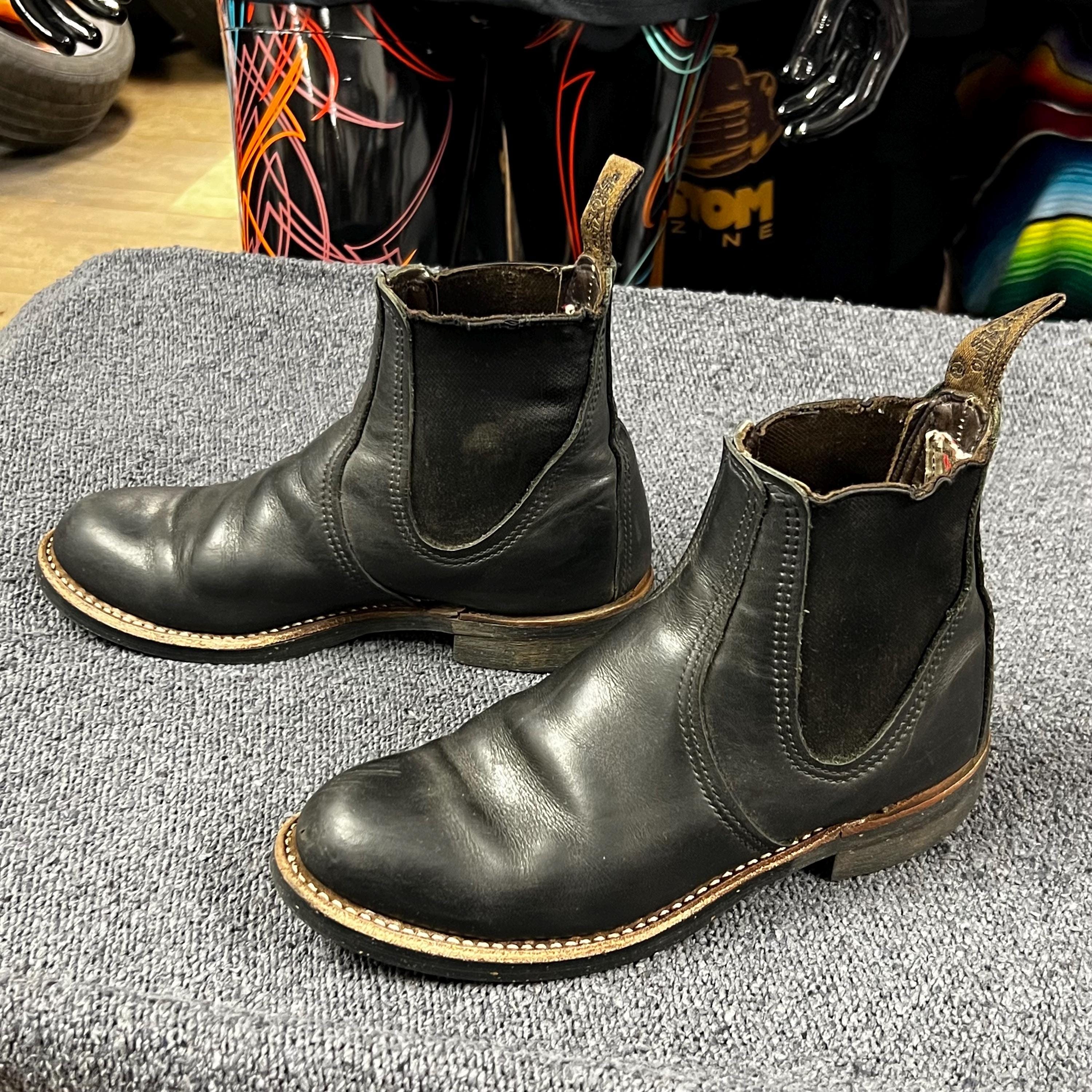 Vintage RED WING 8200 Chelsea Rancher Boot Black Star Women's Size