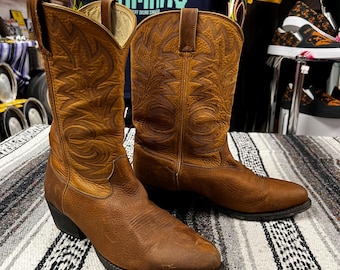 Bottes de motard Durango Western Cowboy en cuir marron clair, taille homme 12US 46EU D