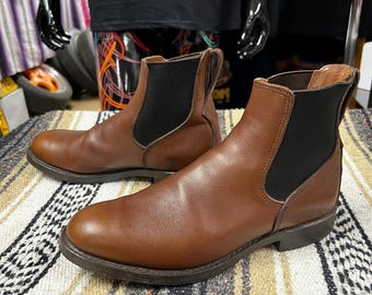 RED WING 9078 Congress Chelsea in Teak brown leather boots men’s size 8US 41EU D workwear side gore pull-on factory seconds rancher ankle