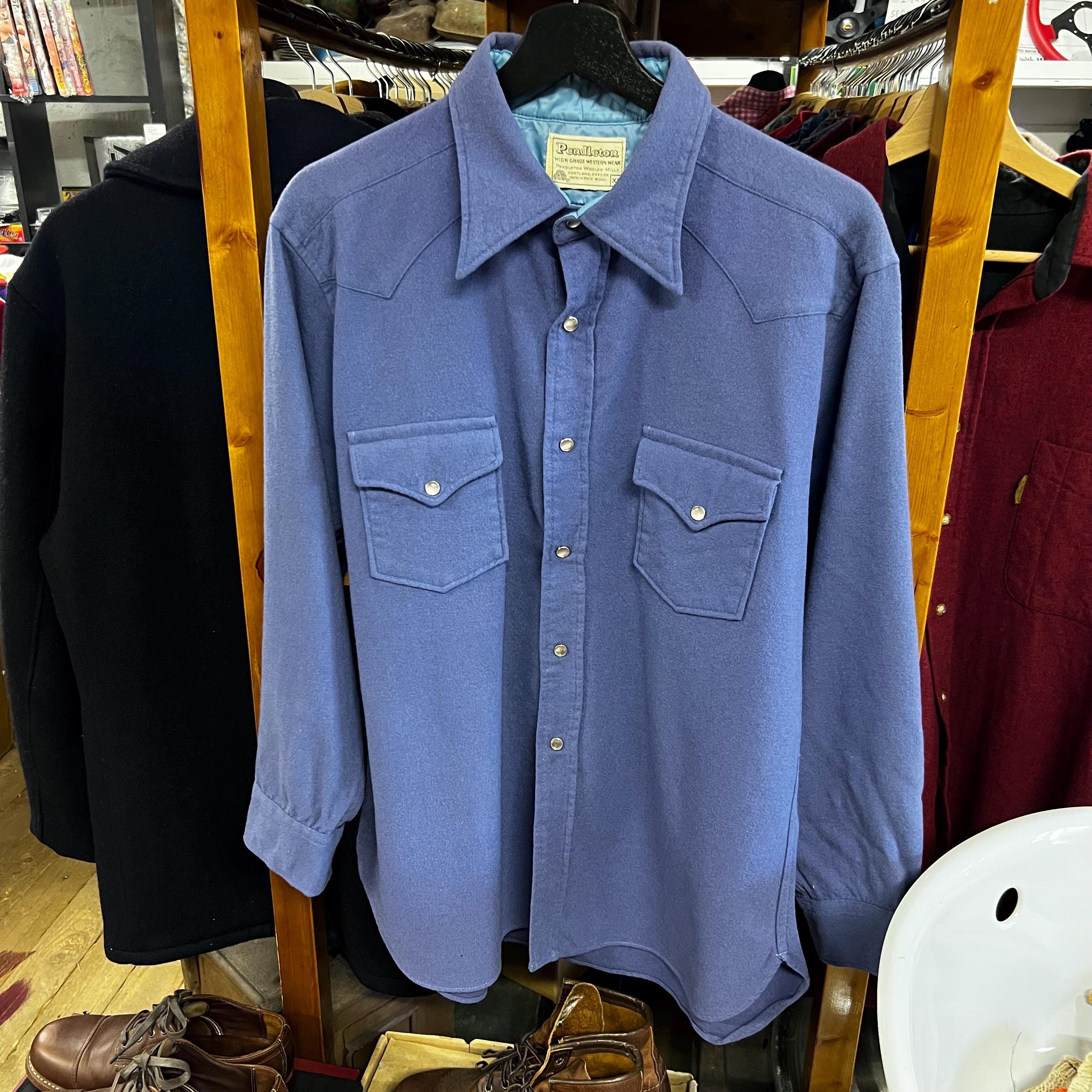 Chemise Pendleton Homme – Laine, Vert Et Bleu, Carreaux, Manches Longues, Taille M