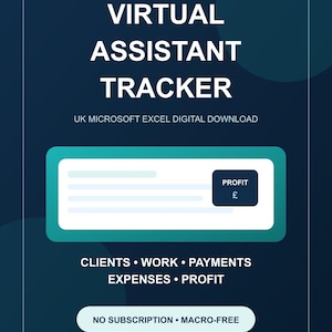 Planilha para Assistente Virtual no Reino Unido | Controle de Clientes, Projetos, Horas, Pagamentos e Lucros no Excel