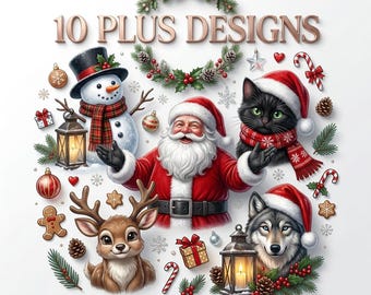 Santa Christmas PNG Christmas Shirt Design Santa Claus PNG Christmas Sublimation Design Holiday Digital Download T Shirt PNG