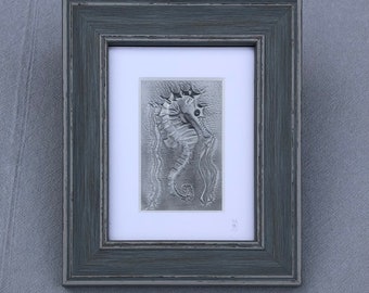 Seahorse in Pewter Repousse