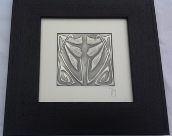 Two Lilies Pewter Picture