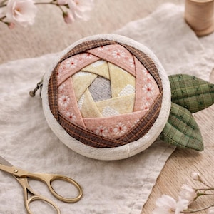 Japanese Folded Flower Purse Pattern (PDF) – Fabric Origami Style Pouch – Coordinates with Handbag Pattern