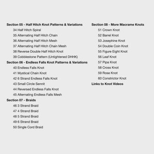 60 Macrame Knot Patterns Guide Tutorial ( digital pdf pattern) image 3