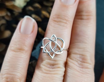 Sister celtic knot ring, celtic knot, celtic jewelry, 925 silver knot ring, sisterhood jewelry, sister hood ring, sister ring